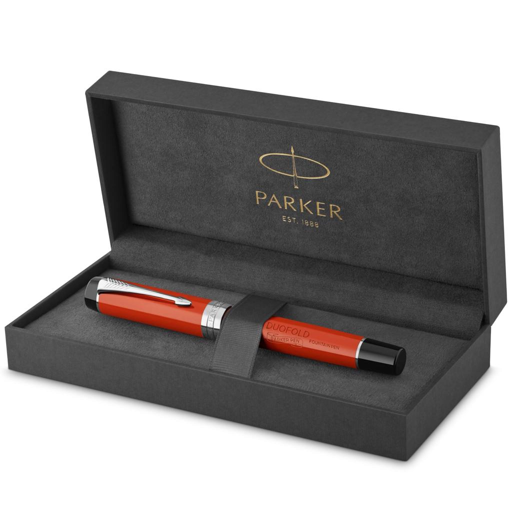 PARKER Duofold Classic Big Red CT Fountain Fine 18K Gold Gift Officially Product Number 1931375 Pen, Nib, Nib, Boxed, Imported,