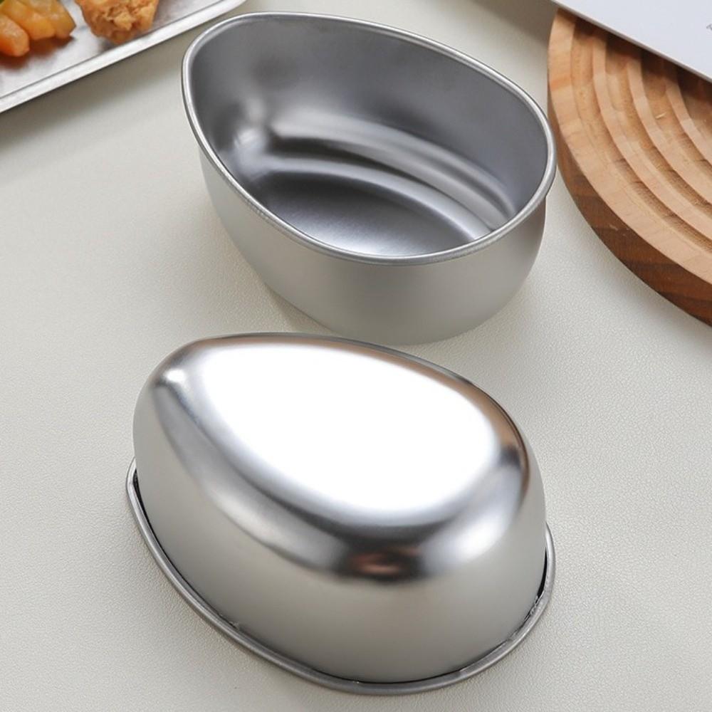 3pcs Easy Clean Steamed Egg Bowl Stainless Steel Steaming Tray Steaming Plate Kitchen Cooking