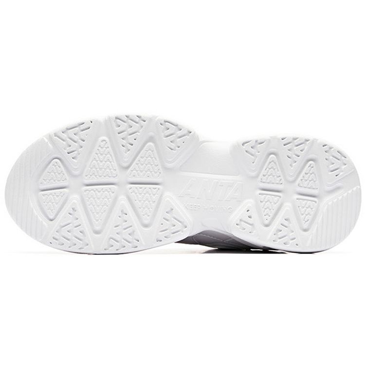 Anta Кроссовки Lifestyle Series Non-Slip Wear-Stick Dad Shoes Low-Top Women Silver White 92938862-3