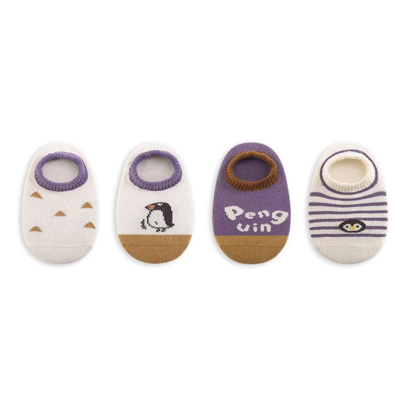 4 Pairs/Set Baby Socks Anti-slip Cartoon Cotton Socks For Girls And Boys Newborn Socks Spring Summer Kids Socks 0-8 Years Old