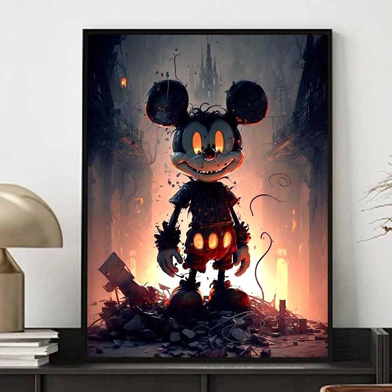 Disney Алмазная живопись Темный готический Микки Маус Иллюстрация DIY Набор для взрослых Искусство и ремесла Декор дома и Подарок