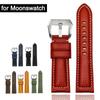 Genuine Leather Strap for Omega X Swatch Moonswatch Stainless Steel Buckle 20mm Retro Replace Bracelet Watch Band for Men Women