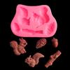 Cake Mold Food Grade Non-stick High Temperature Resistance Three-dimensional Reusable Decorative DIY 3D Squirrel Pine