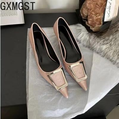 Мода Небольшие остроносые туфли Женские туфли на плоской подошве Элегантные туфли 2024 Весна Дизайнерские сандалии для платьев Лето Роскошь Прогулки Zapatillas De Mujer