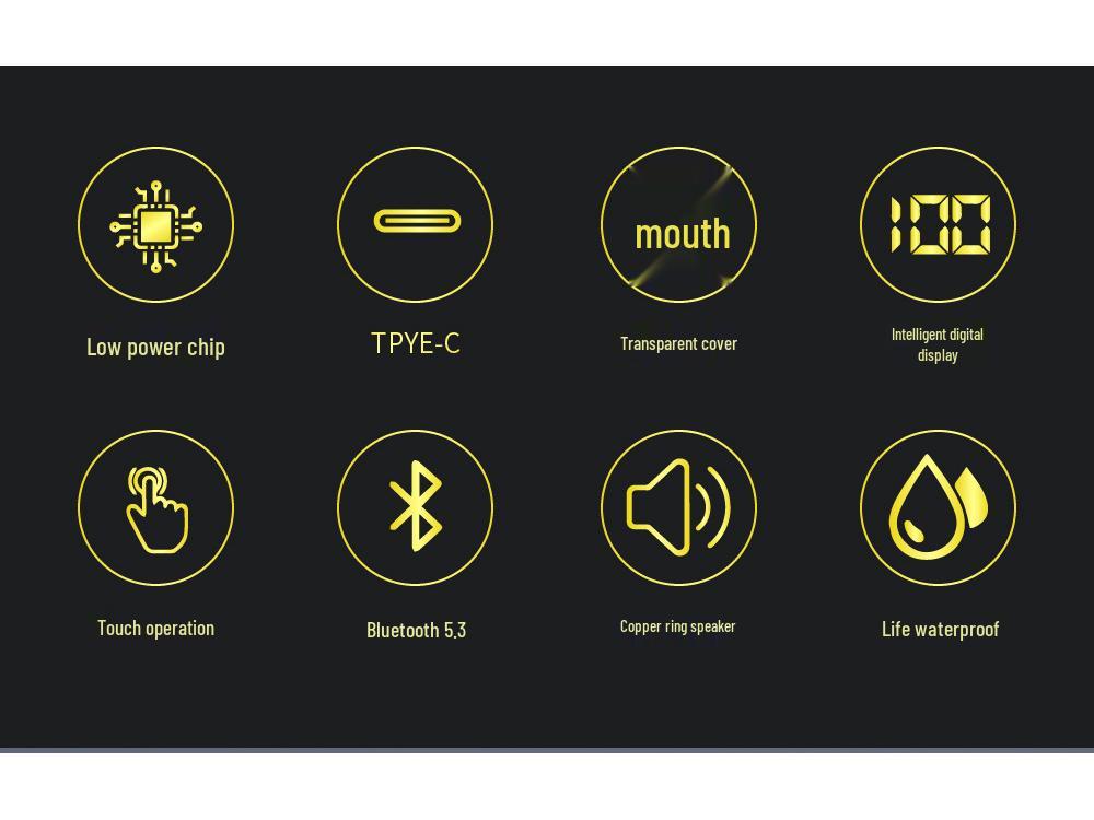 OWS Высококачественная Bluetooth-гарнитура костной проводимости с цифровым дисплеем