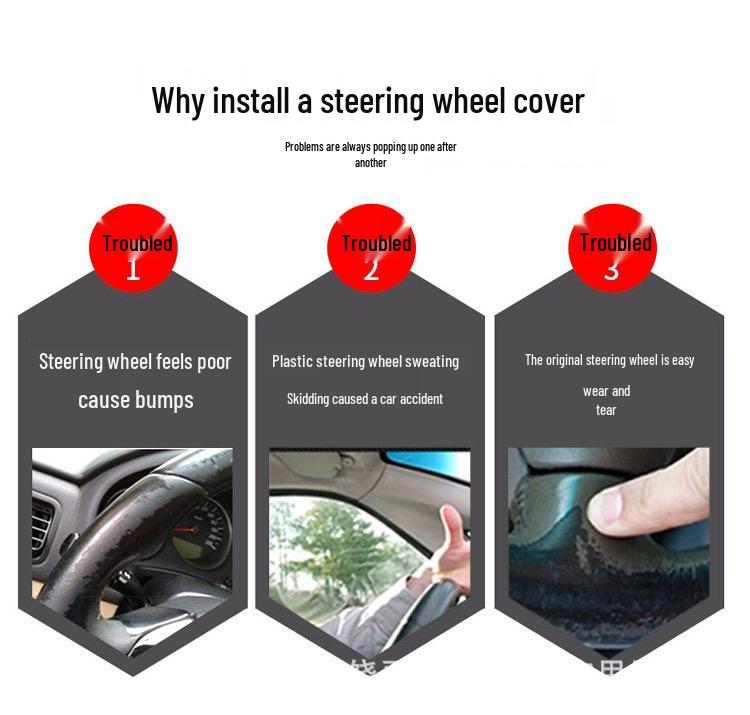 Universal Car Rhinestone Steering Wheel Cover - Four Seasons, Non-slip, Cute Full Diamond Crystal Design