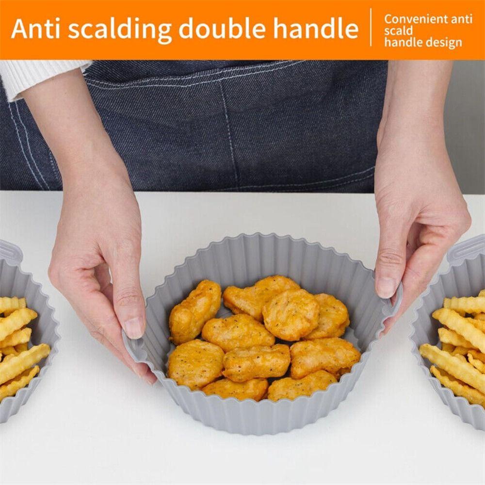 6Pcs Cake Mold Baking Basket Accessories Pot Silica Gel Air Fryer Lined Basket