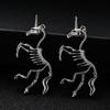 Jewelry Wedding Party Girl Women Gift Dangle Earrings Novel Horse Pendant Skeleton Drop Earrings
