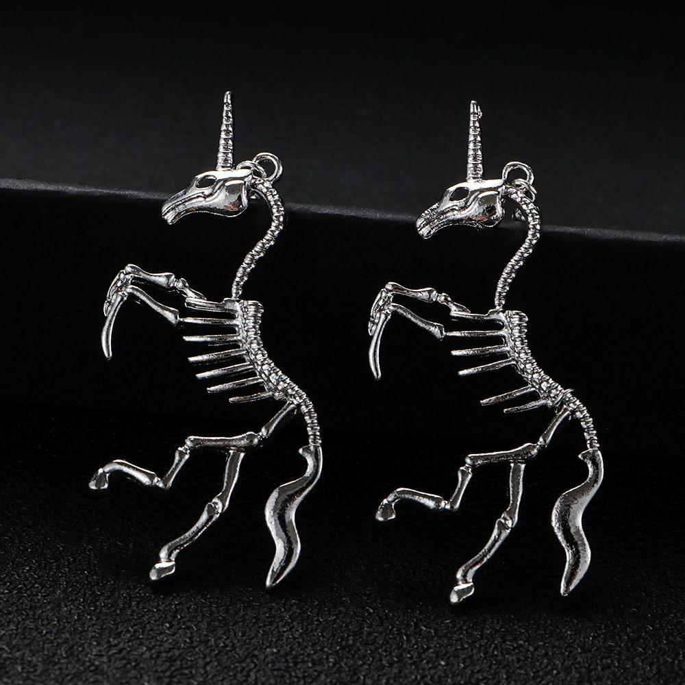 Jewelry Wedding Party Girl Women Gift Dangle Earrings Novel Horse Pendant Skeleton Drop Earrings