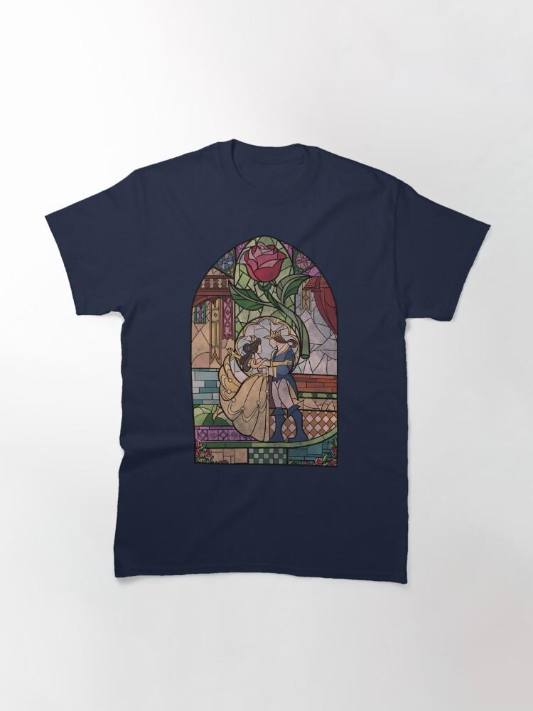 Beauty and the Beast Enchanted Stained Glass Classic T-Shirt