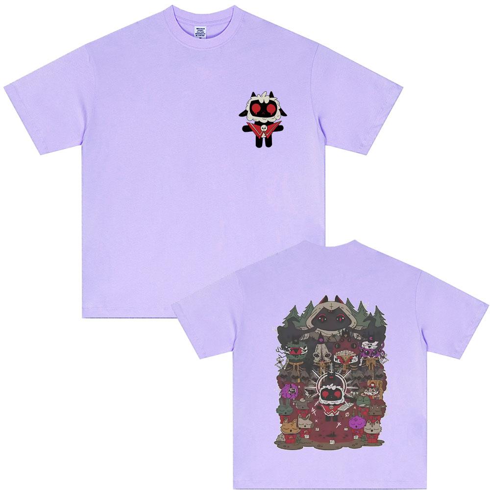 Hot Game Cult of The Lamb Graphic Tshirt Unisex Women Casual Oversized Crewneck T Shirts Unisex Fashion Vintage Tshirt Streetwear