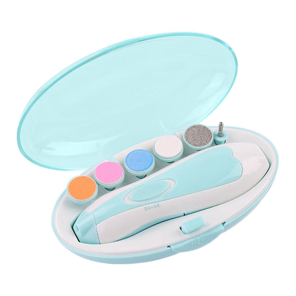 Baby Nail Trimmer Electric Nail Polishing Grooming Kit 6 Grinding Heads for Newborn Infant Toddler