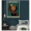 Mental Be Kind To Your Mind Positive Art Prints African Woman Vintage Canvas Painting Home Decor Black Girl Mental Health Poster