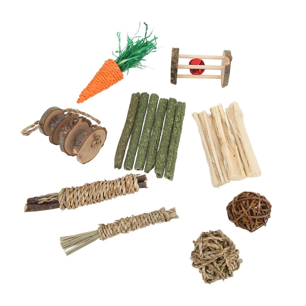 Hamster Chew Toys Set Teeth Care Small Pets Chewing and Playing Molar Toys Accessories for Rabbits