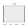 Проекционный занавес, проекционный экран, диагональ 60100 дюймов, портативный складной, несминаемый, белый проекционный занавес, экран 4:3