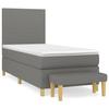 3136974 vidaXL Divan Bed with Mattress Dark Grey 100x200cm Fabric