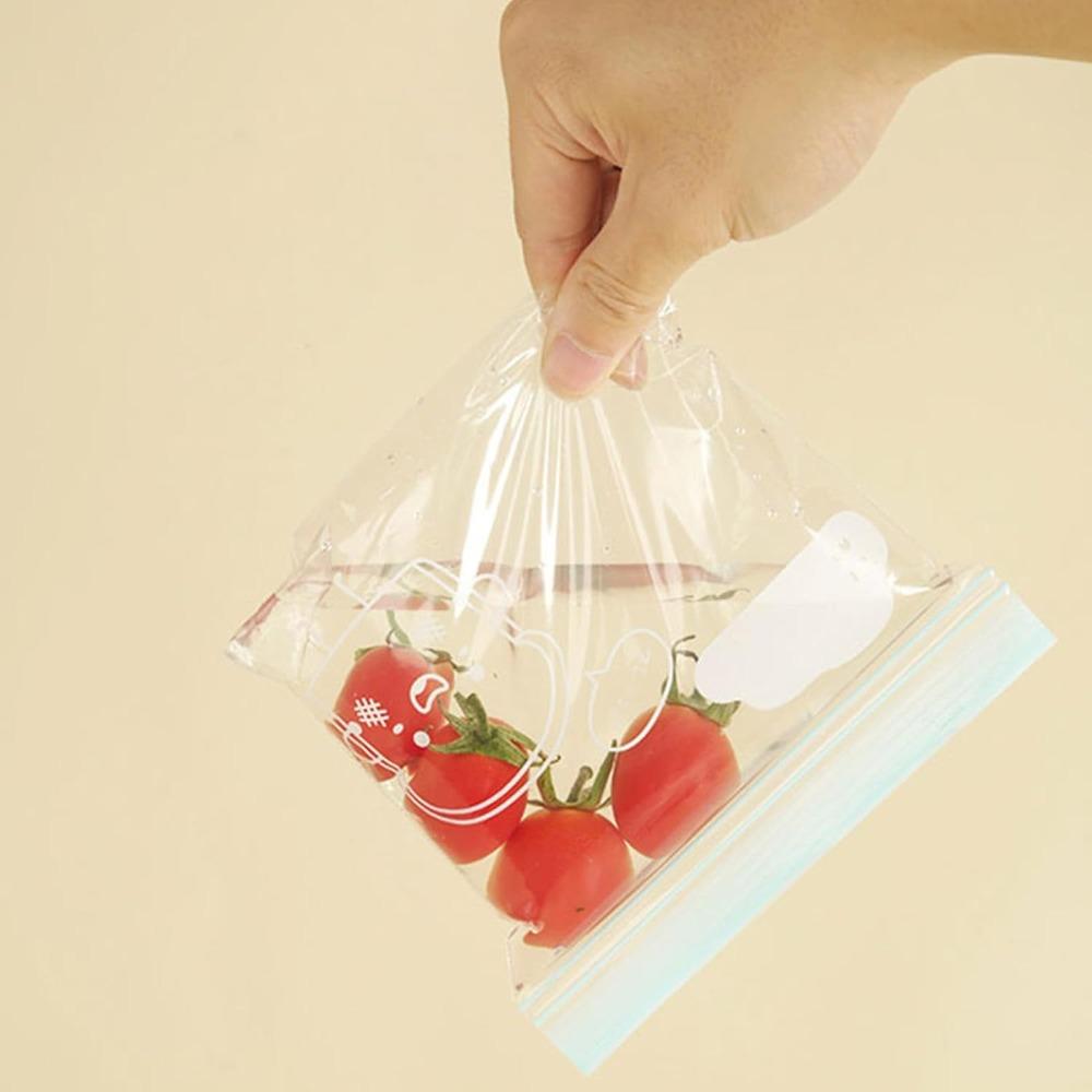 30PCS Clear Reusable Freezer Bags PE Stand Up Freezer Bags Durable Food Storage Bags For Leftovers
