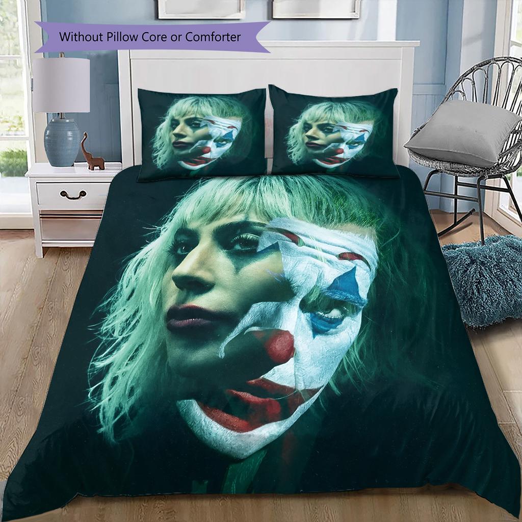 Harley Quinn and the Joker Bedding Set, 1 Duvet Cover & 2 Pillowcases, Cozy Home, Perfect Gift for Fans