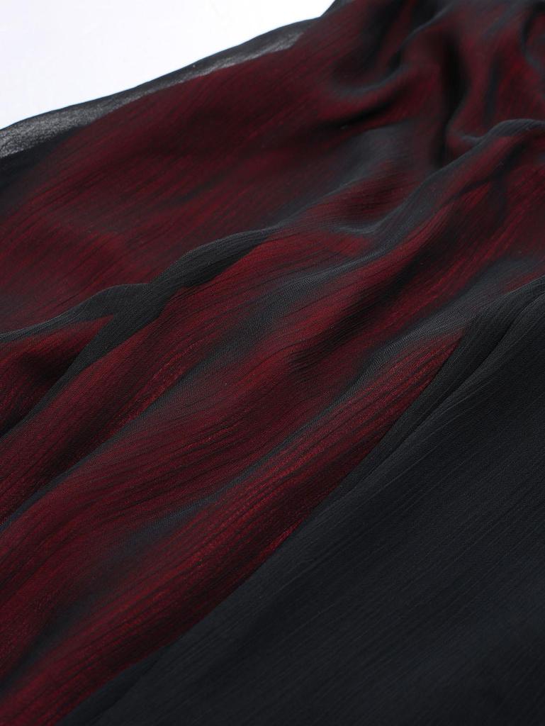 Rosegal Plus Size Ruffles Skull Buckle Tulip Hem Cold Shoulder Dress