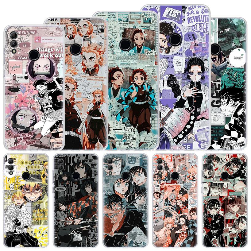 Мягкий чехол Demon Slayer аниме Kimetsu No Yaiba для Huawei P Smart Z Y5 Y6 Y7 Y9S 2019, чехол для телефона Honor 10 Lite 9 9X 8X 8A Pro 8S