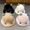 Зимняя панама мультяшный 3D дизайн лягушки утолщенная ветрозащитная теплая плюшевая шляпа рыбака женский аксессуар для активного отдыха