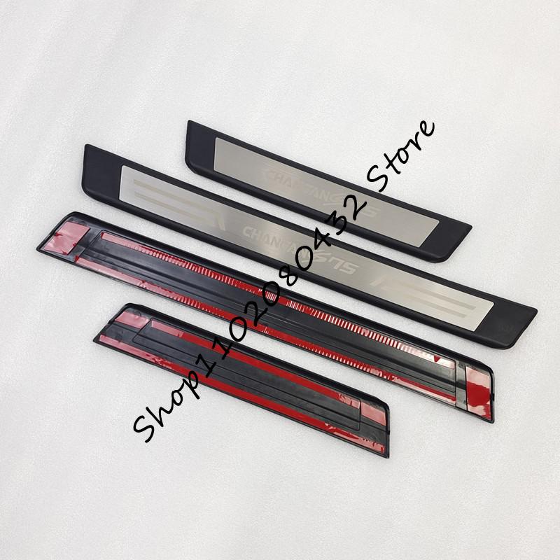 Высококачественная нержавеющая сталь + пластина из АБС-пластика, дверной порог, приветственная педаль, аксессуары для стайлинга автомобилей, 4 шт./компл. для changan