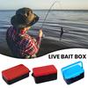 Portable Live Fishing Bait Box with Handle Double-Layer Fishing Lure Bait Carrying Case Fishing Tackle Container for Maggot Worm Earthworm Fishing