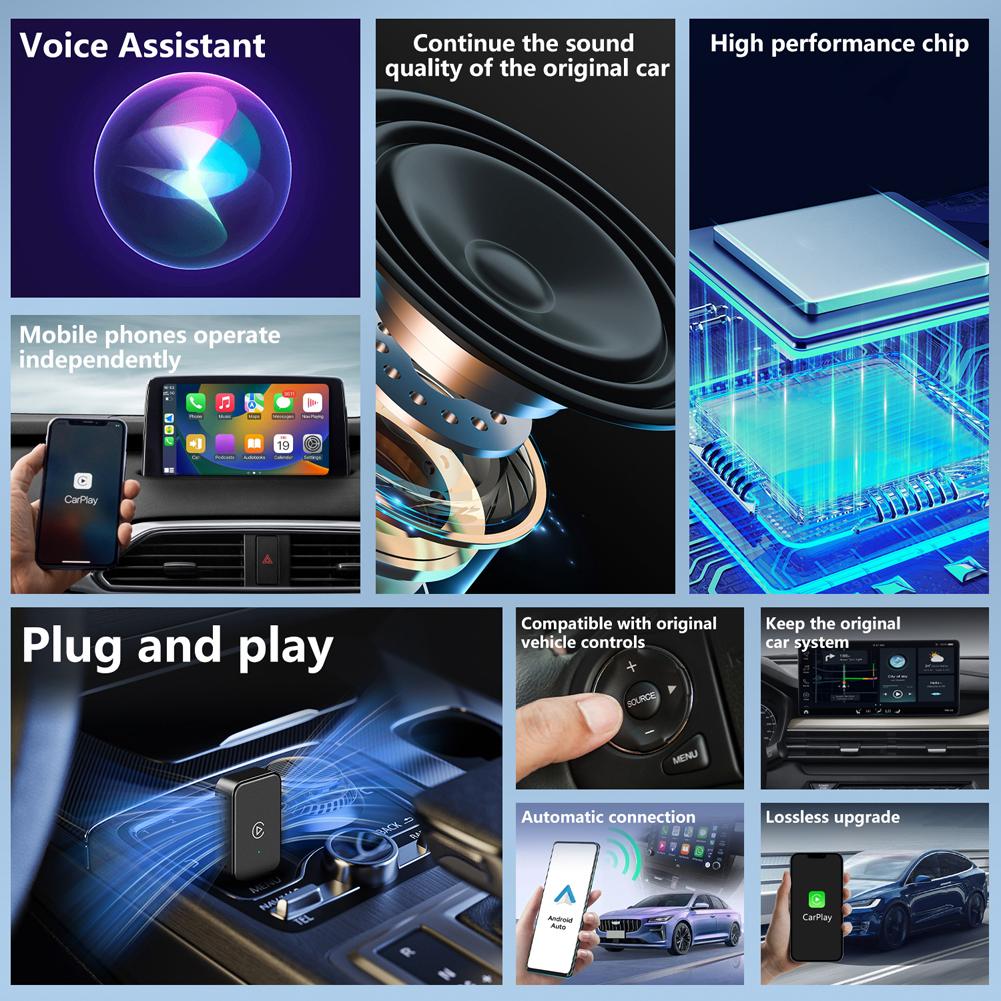 Мини-USB-донгл BT WiFi 5.8G Plug and Play беспроводной CarPlay Android Auto адаптер Smart Link для проводных Carplay Android Auto автомобилей