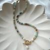Natural Stone Beads Beaded Necklace Turquoise Beads Handmade Necklace New Necklace  for Girls Gift