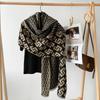 Autumn and Winter Plaid Old Money Wind Jacquard Scarf Women's Imitation Cashmere Scarf High-end Maillard Warm Shawl