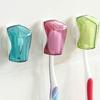 Travel Storage Toothbrush Head Covers Toothbrush Dustproof Protector Cap Bathroom Toothbrush Holder Suction Cup Wall Mount Rack