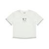 New MLB New York Yankees Basic Collection SS25 T Shirt Women's Ivory 3FTSB0453-50IVS