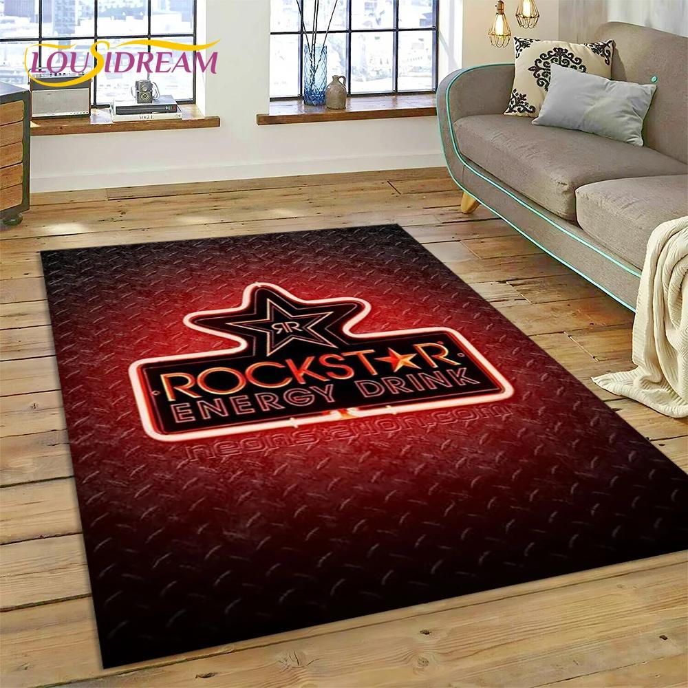 3D Коврик-Ковер Спортивный с Логотипом Rockstar Energy для Спальни Гостиной Дома Украшение Дивана, Большой Декоративный Коврик для Пола Детская Игровая, Подарок