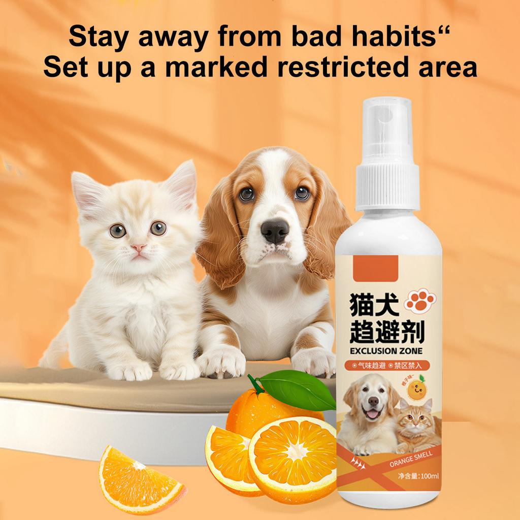 Does Not Contain, Protects Furniture, Cat Spray Orange To Prevent Cats From Scratching And Peeing On The Bed, Indoor And Outdoor Car 100ml