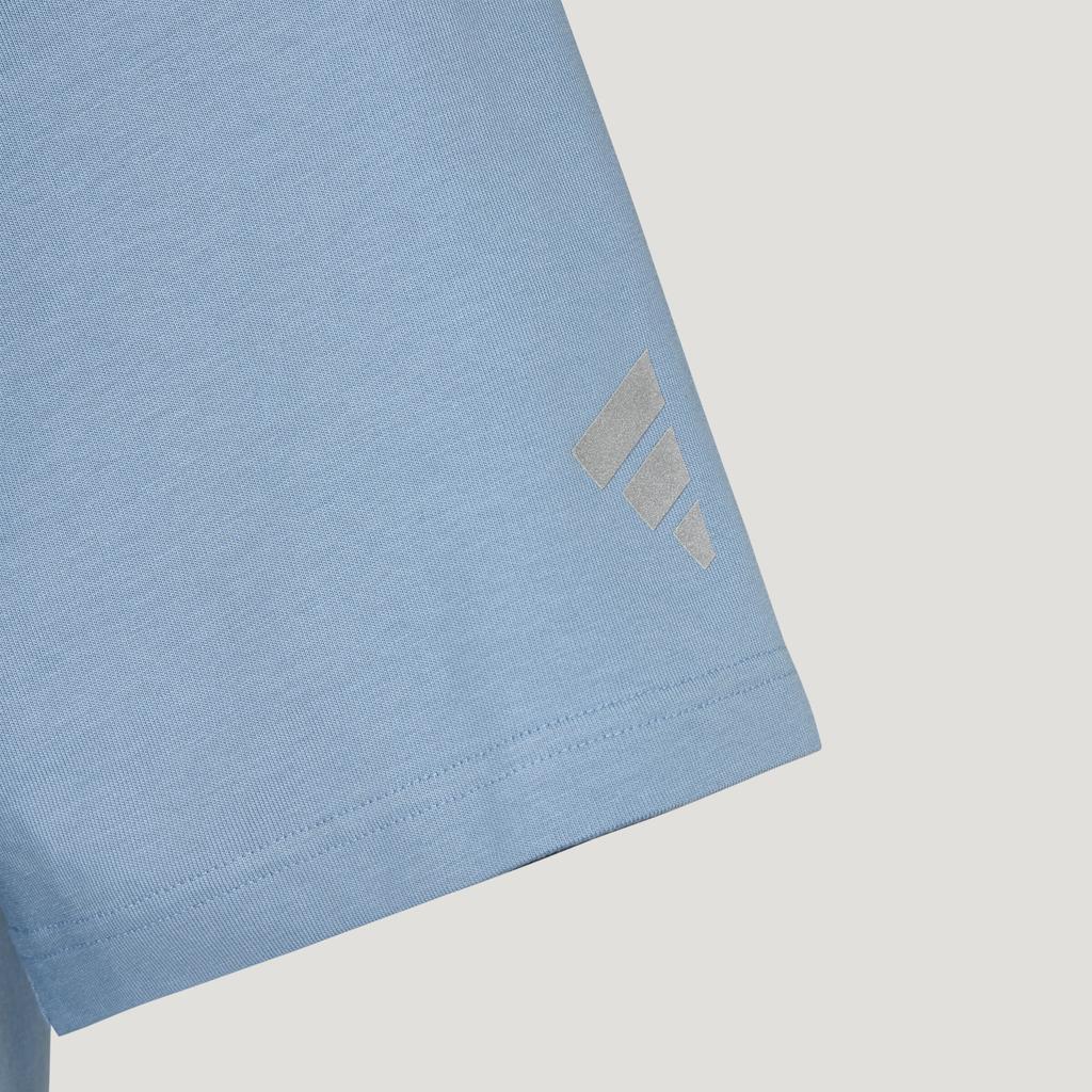 Adidas T Shirts Men's Texture Blue Crew Neck
