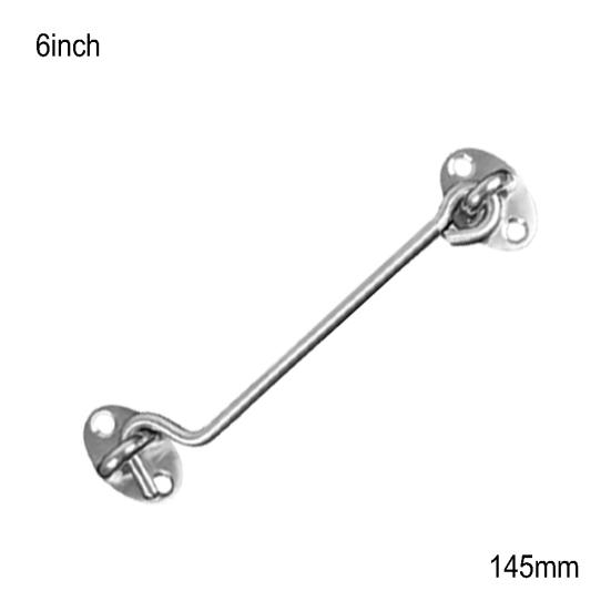 1Pc Stainless Steel Windproof Cabin Door Gate Window Hook Eye Latch Lock Catch
