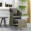 Day and Night - Day and Night Garden Furniture Set 2 Pieces Cushions Gray Synthetic Rattan