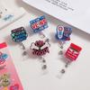 Alligator Clip Retractable Badge Reel Simplicity Nurse ID Holder Easy To Pull Buckle  Hospital Use