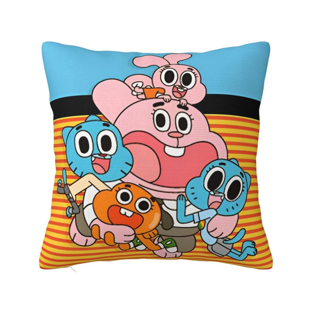 Video Game Gumballs Square Pillow Case Cushion Cover Fashion Zipper Decor Pillowcase for Home xcm