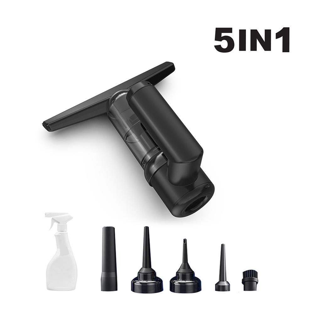 5-IN-1 Window Cleaner Glass Scraper Wiper Strip Wireless Portable Handheld Powder Vacuum Cleaner For Car With Vacuum Air Pump