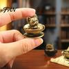 Миниатюрные фигурки кошек для сказочных садов, статуэтка в чайной чашке, милая фигурка собаки из латуни, коллекционные статуэтки домашних животных для рабочего стола, животные для коллекционирования, поделки DIY,