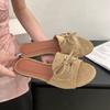 Fashion SUOJIALUN 2025 New Brand Women Slipper Fashion Open Toe Slip On Ladies Casual Slides Soft Flat Heel Outdoor Dress Flip Flop Shoe
