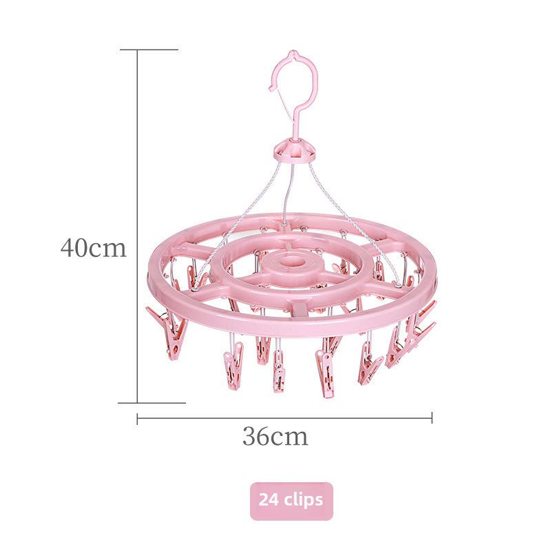 Foldable Multi-Function Clothes Drying Rack with Windproof Clips