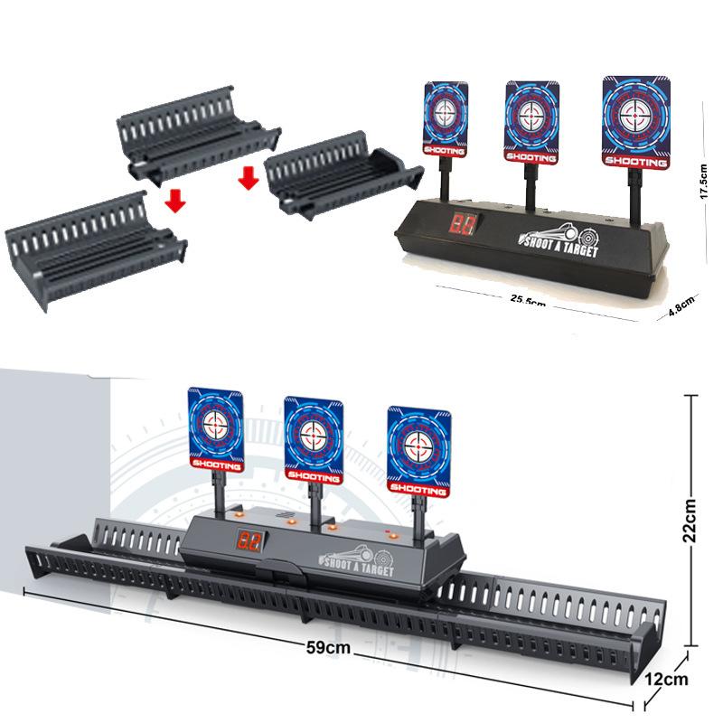 Мишени для бластеров Nerf Автоматический сброс Электрическая мишень для стрельбы Аксессуары Детские игрушки для стрельбы со звуком и светом Высокоточный подсчет очков