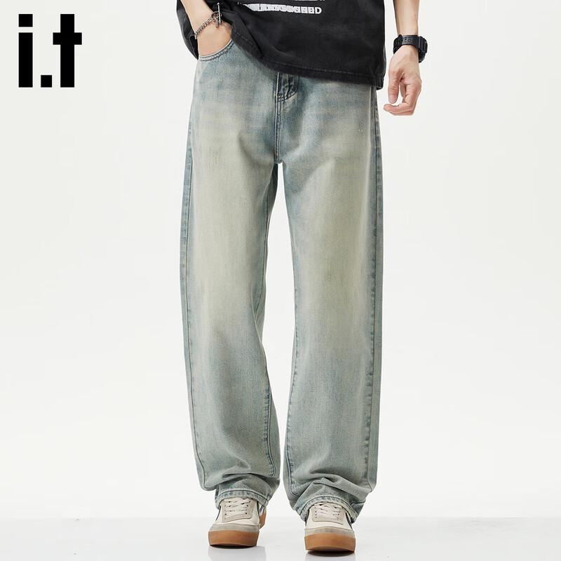 Izzue it Мужские джинсы из тенселя лиоцелла свободного прямого кроя