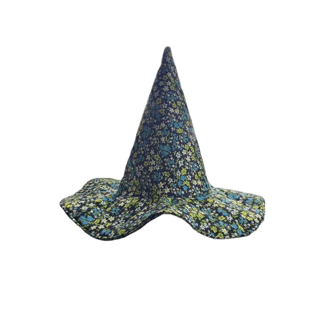 Шляпа ведьмы пэчворк ручной работы, разноцветная шляпа ведьмы на Хэллоуин пэчворк