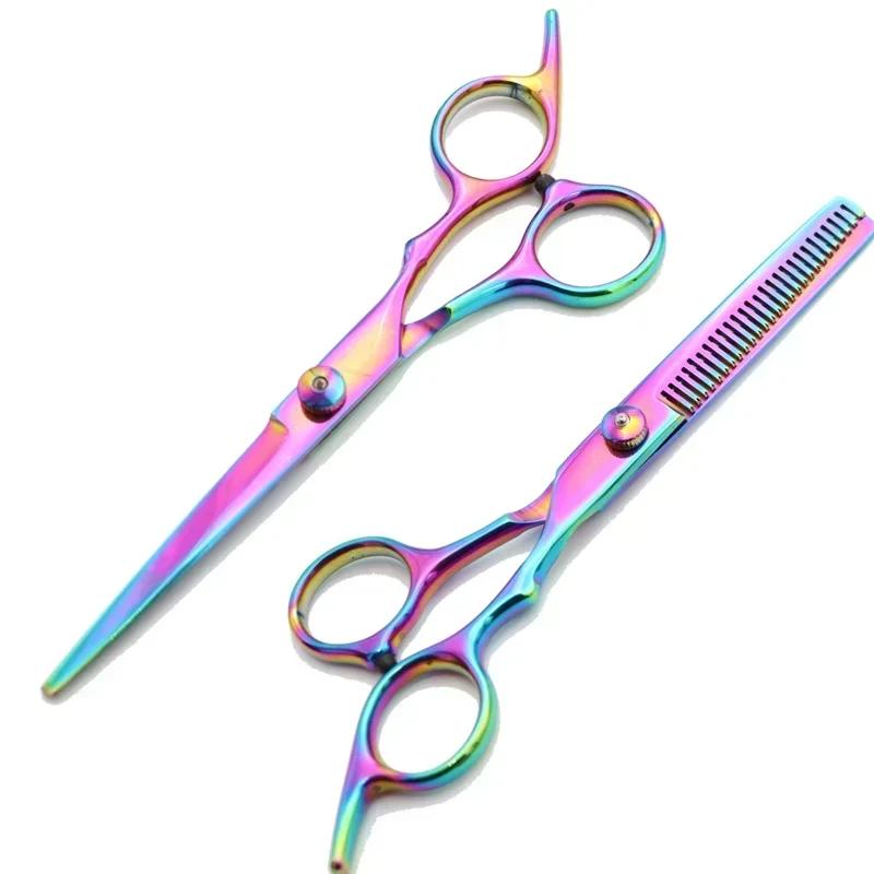 6.0'' Inches Hair Scissors Professional Cutting Shears Thinning Hairdressing Haircut Set Salon Barber & Home Japanese Steel 1001