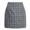 Women's, High Waisted, Plaid Skirt, Tight Fitting, Pencil, Wool, Mini Skirt