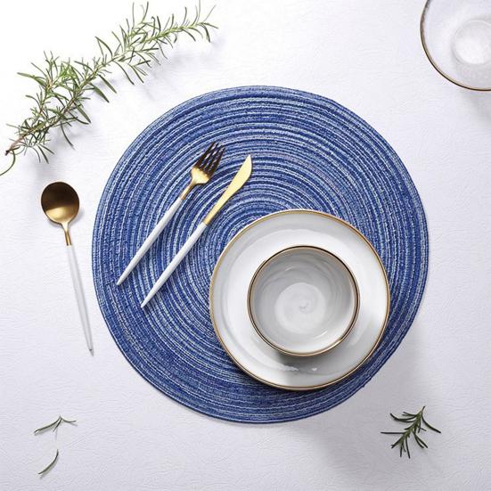 2 шт., набор противоскользящих ковриков для круглого стола, тканые салфетки, обеденный стол, нескользящие подставки для кухни, термостойкие подушечки для чаш, коврики для напитков