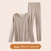 Women's Thermal Suit: Autumn/Winter Wool-Silk Blend Warmth with Bamboo Fiber Trousers